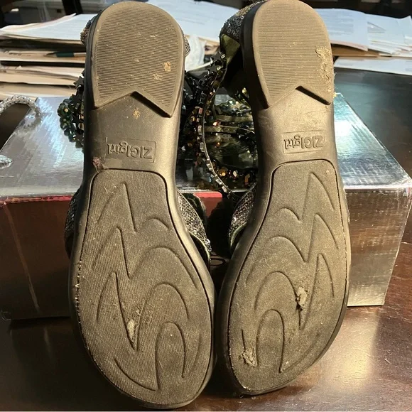 ZIGI Girl Multicolor Beaded Sandals with Rhinestone Accents - Picture 5 of 7